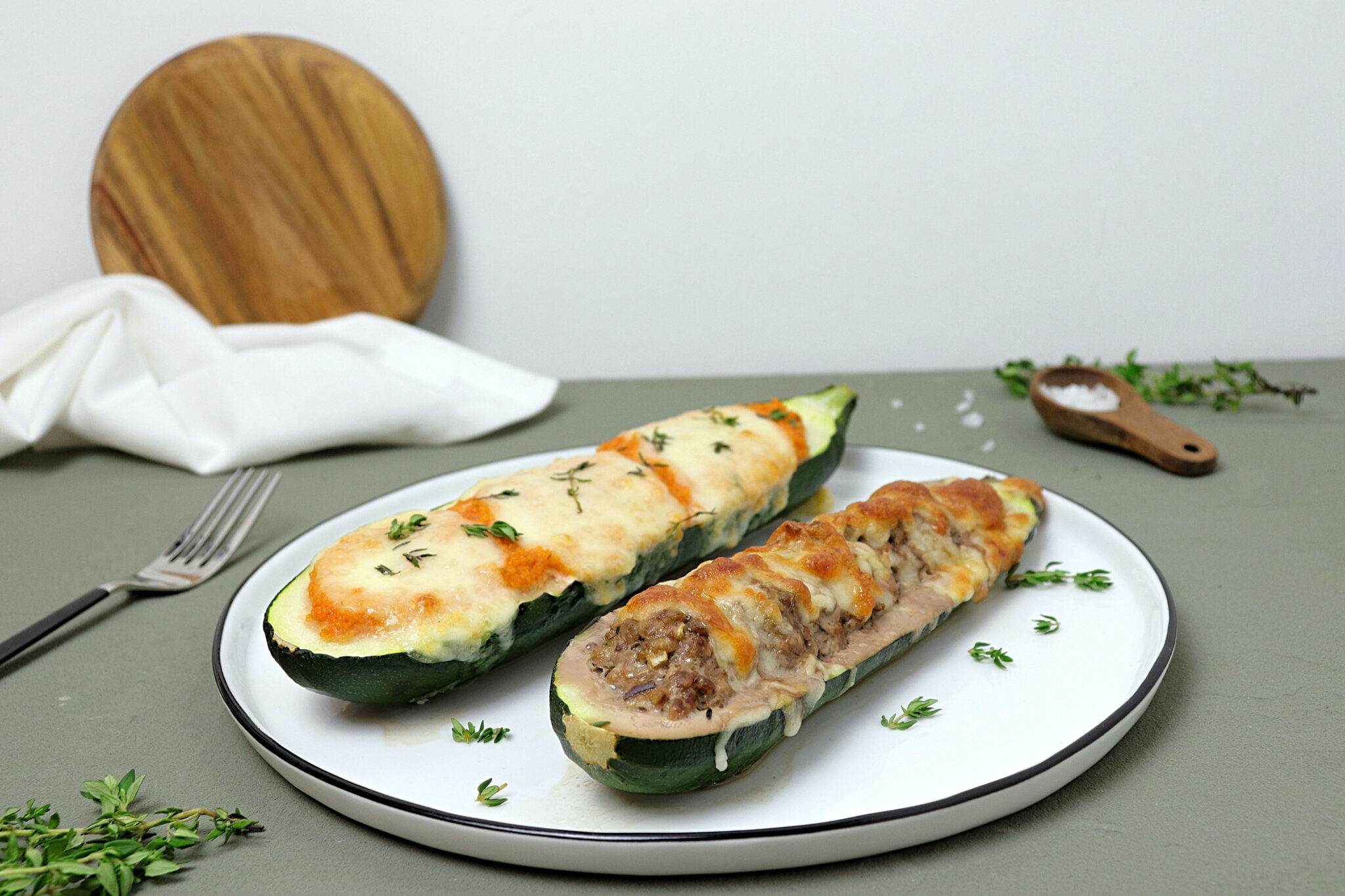 Gefüllte Zucchini aus dem Ofen - Stylingkitchen