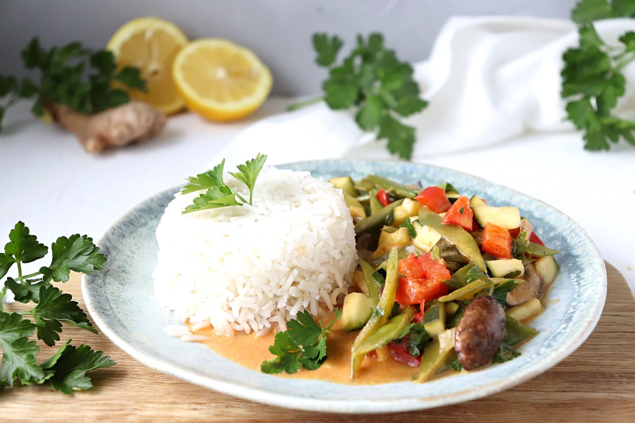 Rezept Für Geröstete Paprika, Kichererbsen Und Spinat Curry