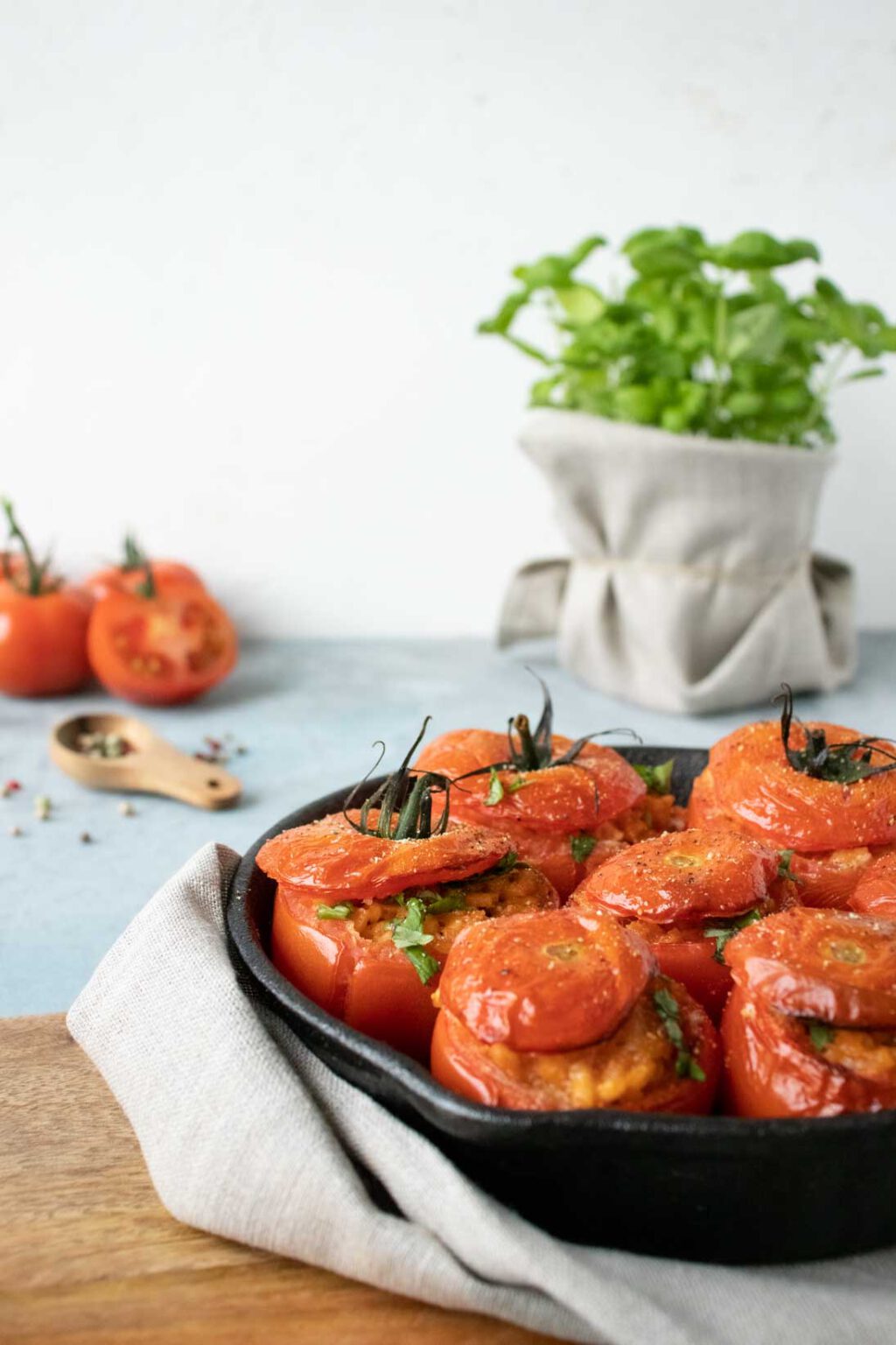 Gefüllte Tomaten mit Risotto - Stylingkitchen