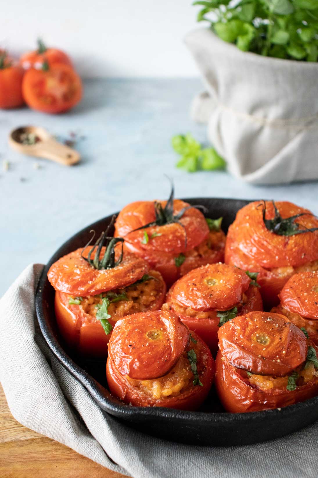 Gefüllte Tomaten mit Risotto - Stylingkitchen