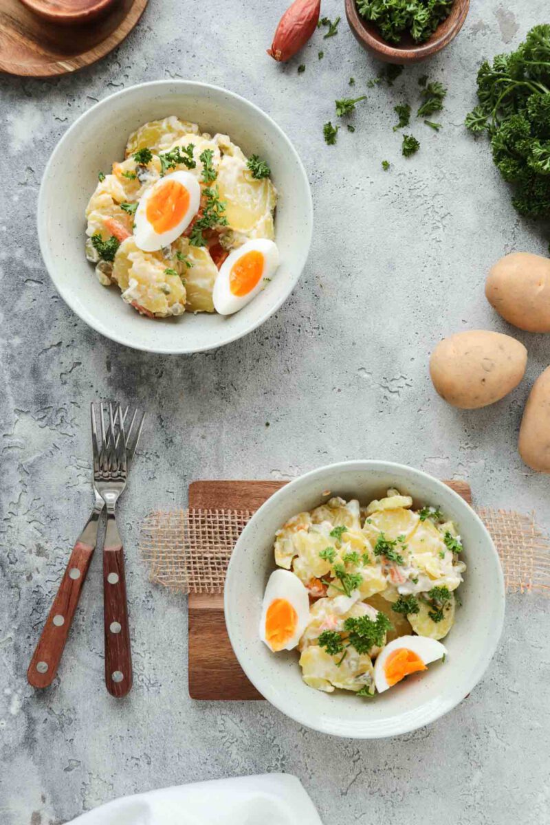 Klassischer Kartoffelsalat mit Mayonnaise - Stylingkitchen