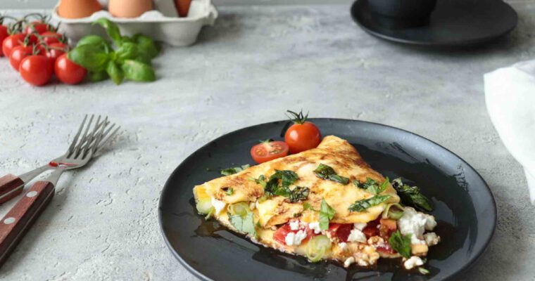Omelett mit Tomaten und Feta | mediterran