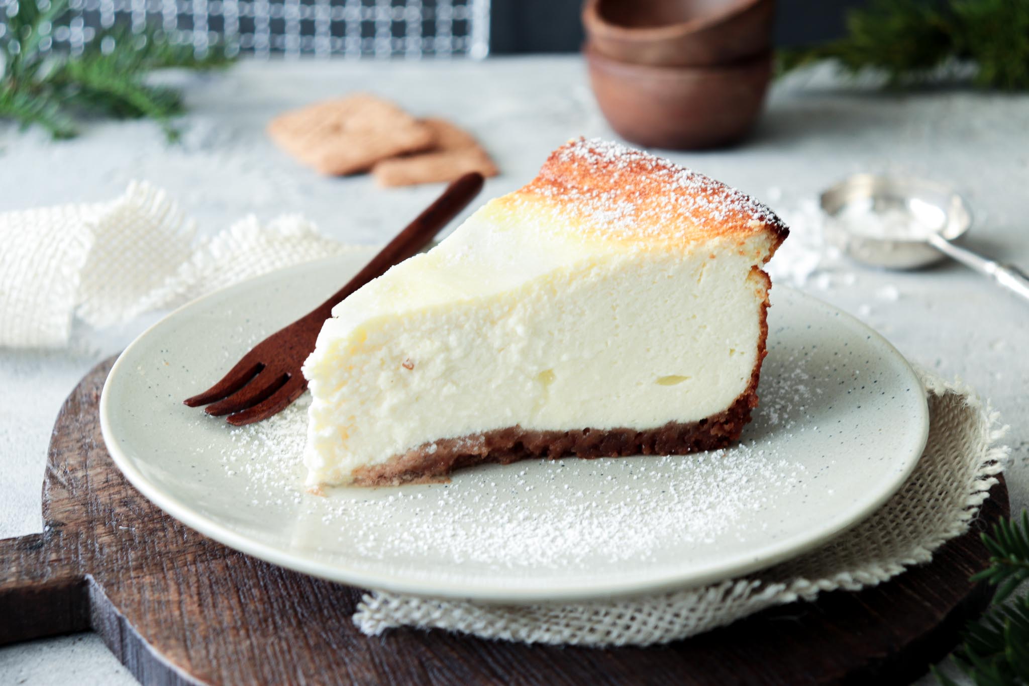 Käsekuchen mit Spekulatius Boden - Stylingkitchen